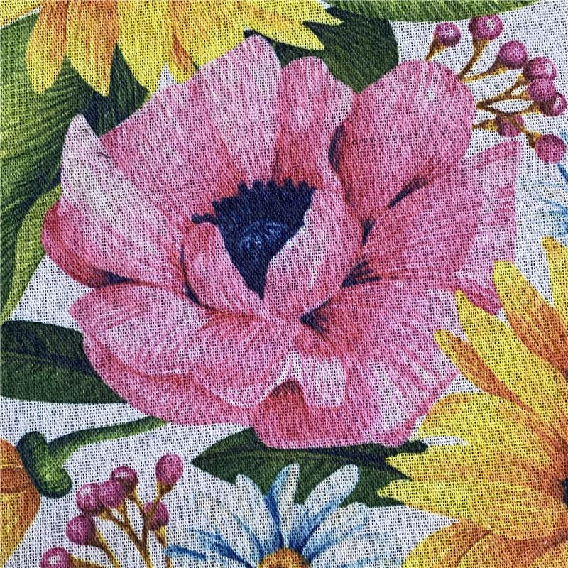 Custom printed linen fabric
