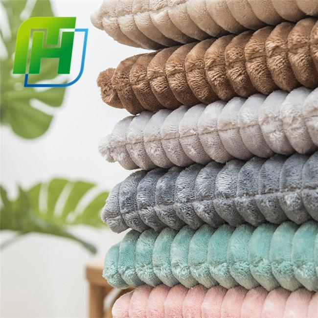 Cream Stripe Flannel Fleece Blanket