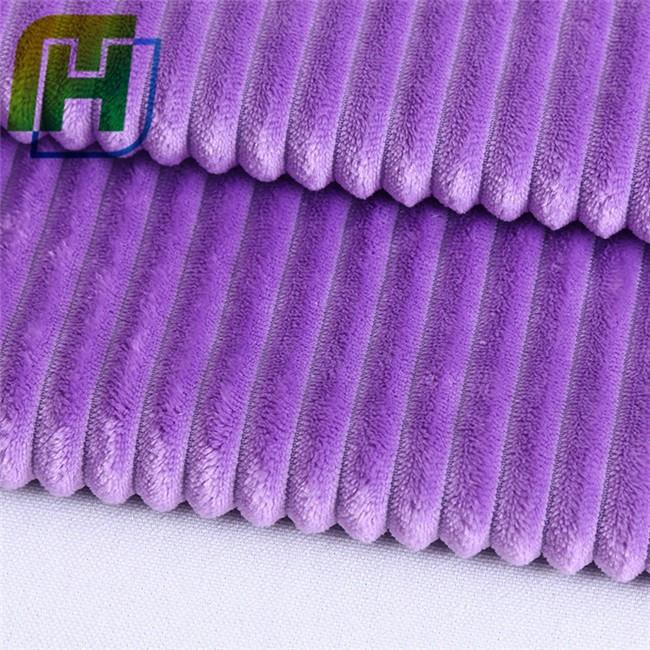 Purple Minky Stripe Fleece Fabric