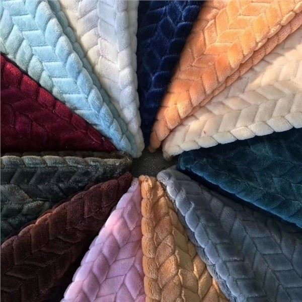Luxury Leaf Pattern Jacquard Flannel twal